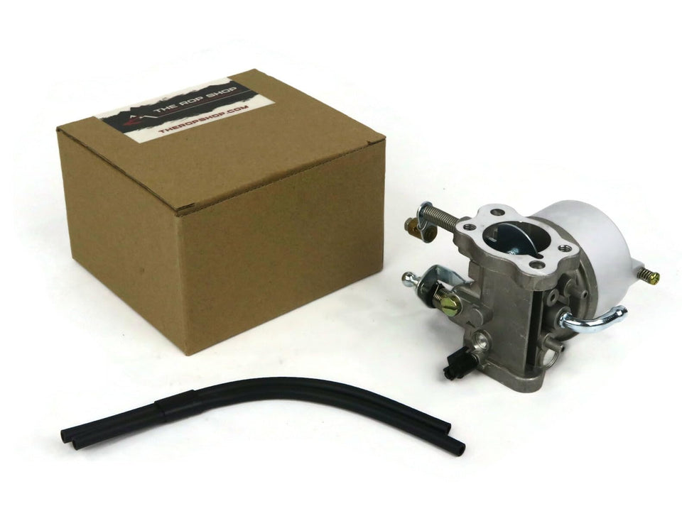 The ROP Shop EZ Go 295cc carburetor front view confirms proper fit and compatibility