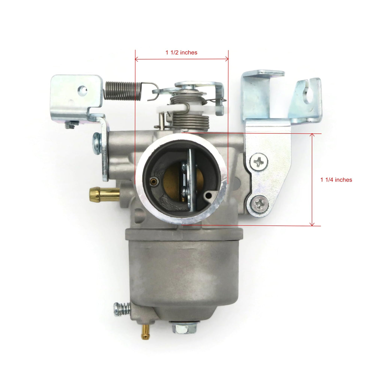 The ROP Shop Yamaha J38-14101-02 carburetor, top view showing connections