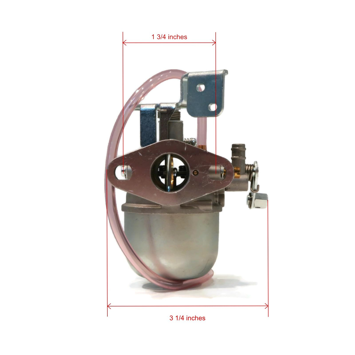 The ROP Shop EZGO 2 Cycle Carburetor Assembly top view for easy inspection.