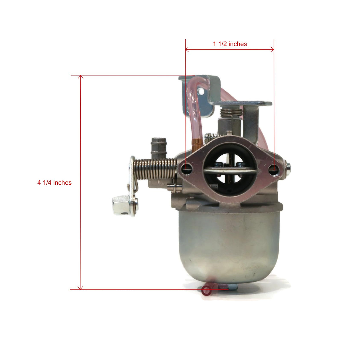 The ROP Shop Ezgo carburetor 17563 top view showing inlet and mounting interface.