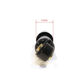 Close-up of The ROP Shop front shock absorber shows durable construction.