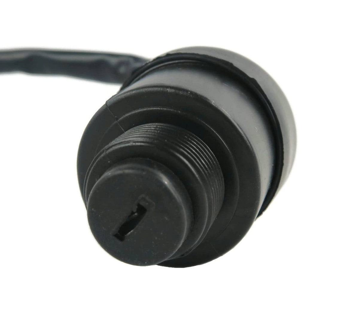 One key switch with two spare keys improves convenience.