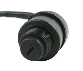One key switch with two spare keys improves convenience.