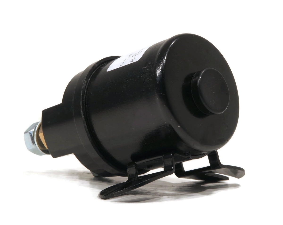 The ROP Shop solenoid mounted on a golf cart engine in action.