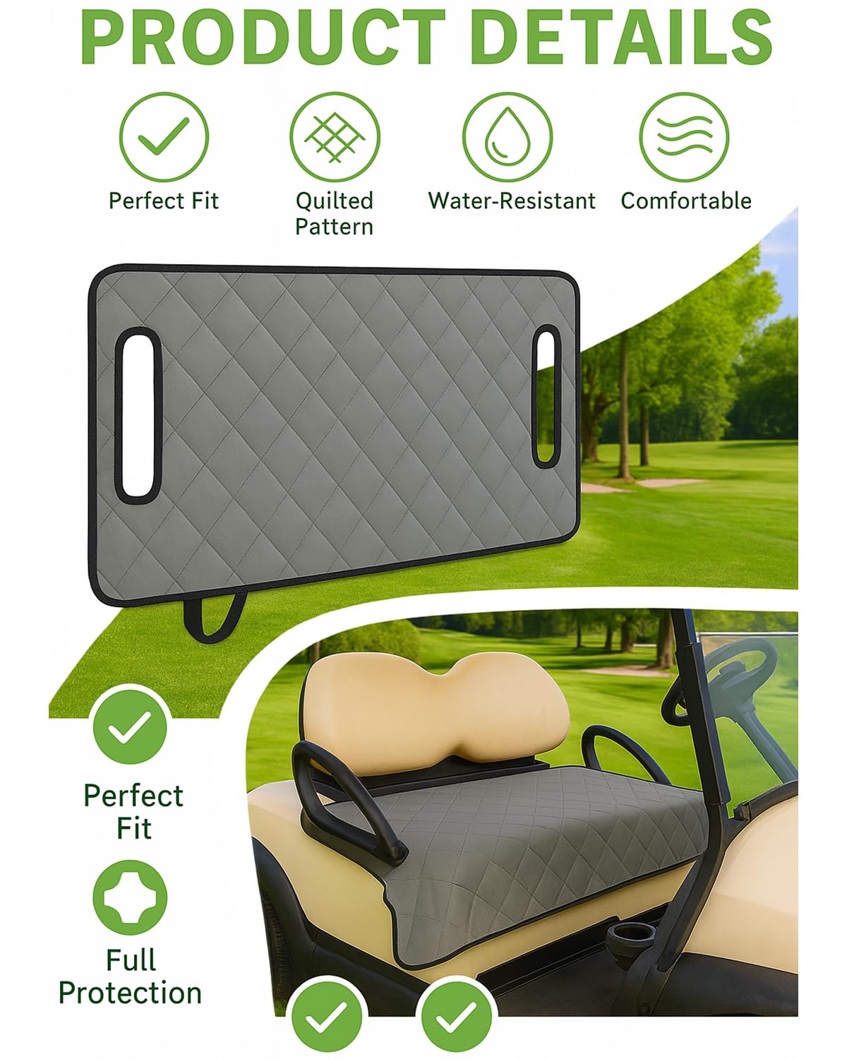 ThermoHalo winter-friendly seat blanket keeps golfers warm on cold rides