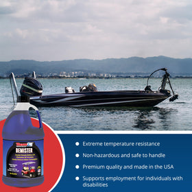 Thermoil De-Mister bottle is USA-made, signaling quality and reliability.