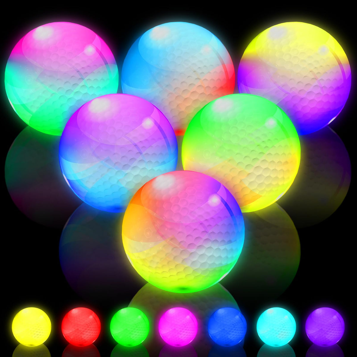 THIODOON glow ball, 7 colors, enhances night visibility during play