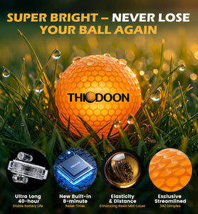 THIODOON glow golf ball blue improves course play in dusk hours