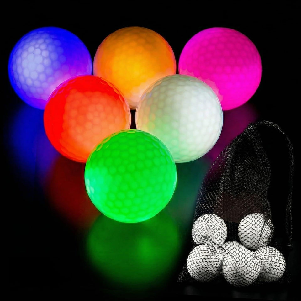 THIODOON glow golf ball red night visibility for easy retrieval after dark