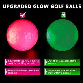 THIODOON glow golf ball white glow for spotting from afar