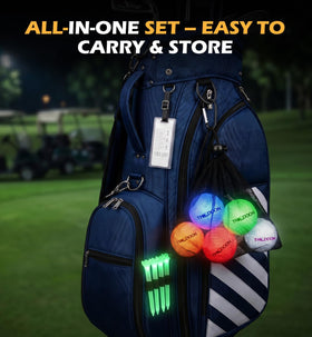 THIODOON glow golf ball yellow aids quick spotting during night games