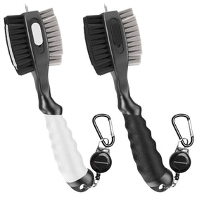THIODOON golf brush with oversized head cleans clubs quickly and safely.