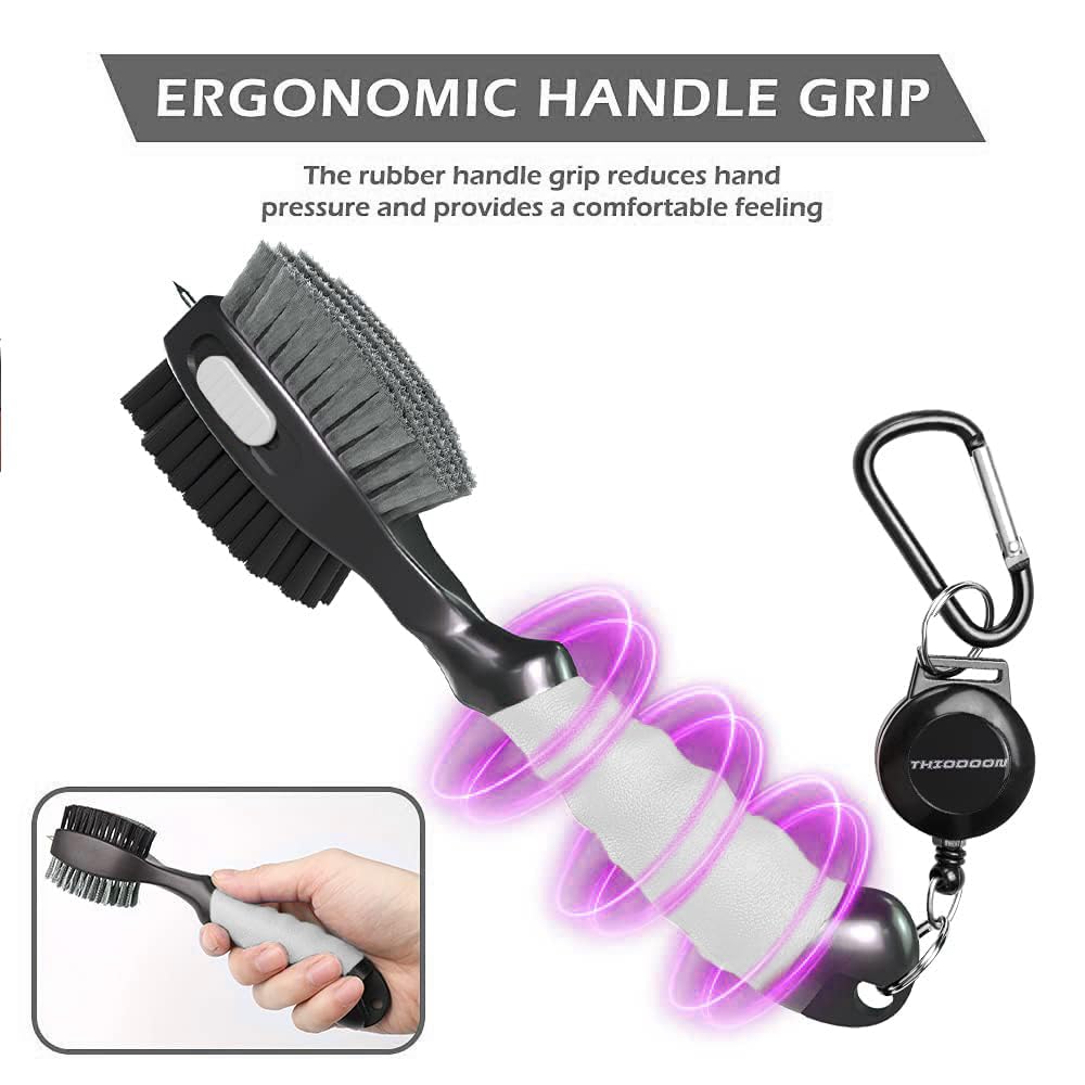 THIODOON aluminum carabiner keeps the cleaner handy.