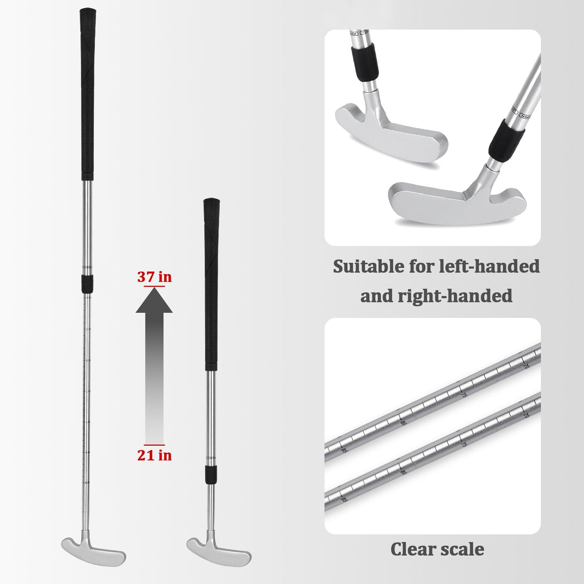 THIODOON durable aluminum shaft enhances feel and longevity during training.