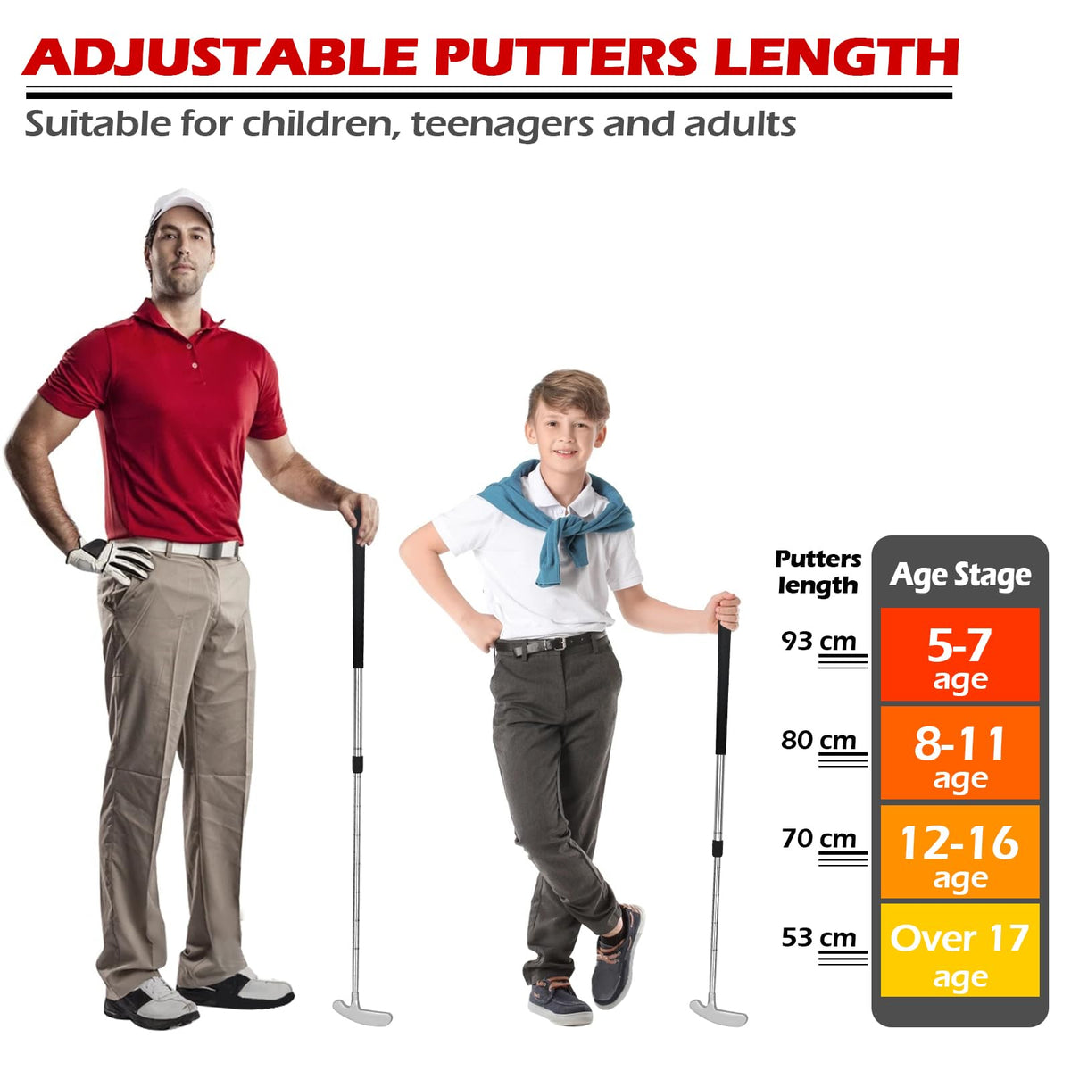 THIODOON lightweight, portable putter travels easily for practice anywhere.