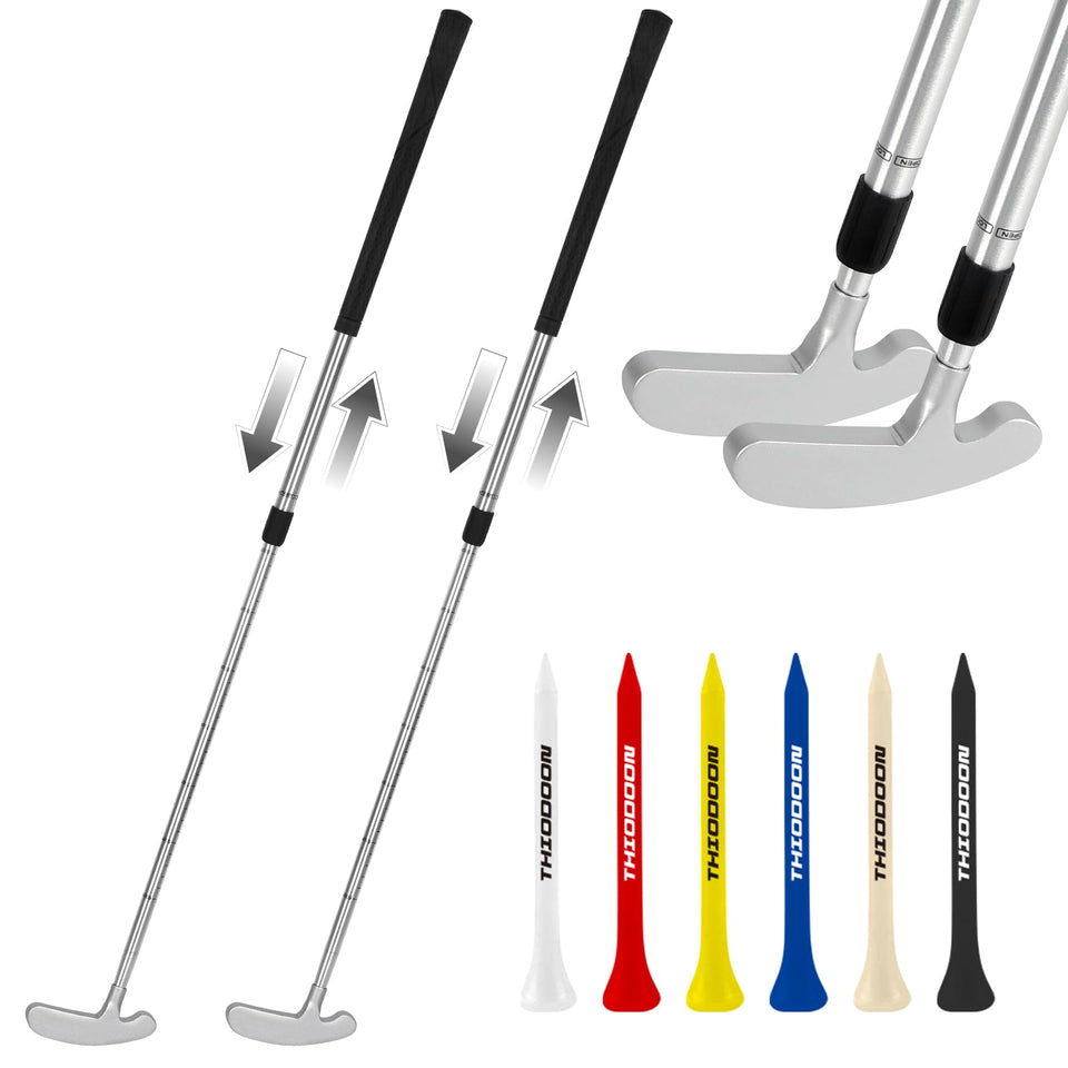 THIODOON golf putter two-way design enables versatile practice for left- and right-handed players.