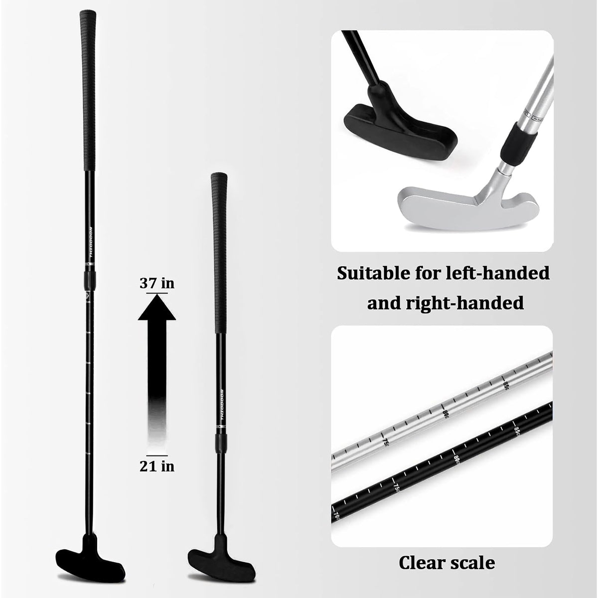 THIODOON rubber grip with non-slip texture provides comfortable hold.