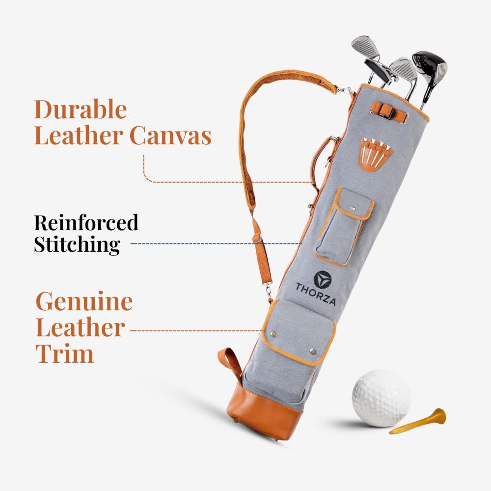 Thorza Sunday Golf Bag adjustable shoulder strap for comfortable wear
