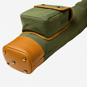 Thorza Sunday Golf Bag on driving range demonstrates portable, lightweight design for quick rounds