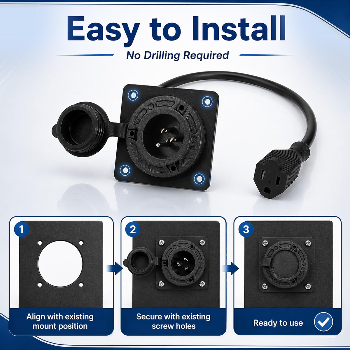Permanent charging setup reduces daily plugging and unplugging effort.