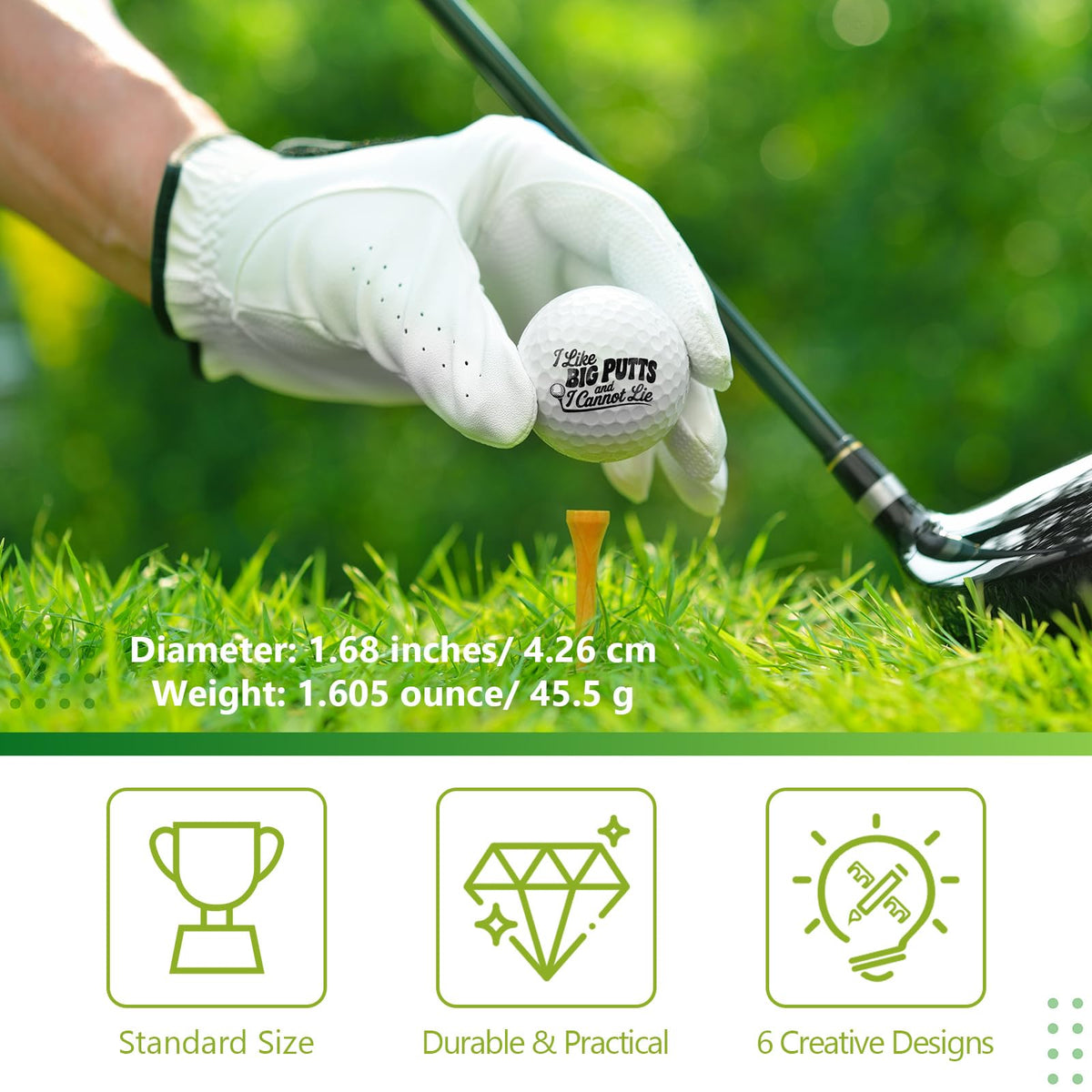 Threan black flannel gift bag presents golf balls in style for easy gifting.