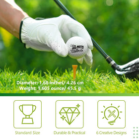 Threan black flannel gift bag presents golf balls in style for easy gifting.