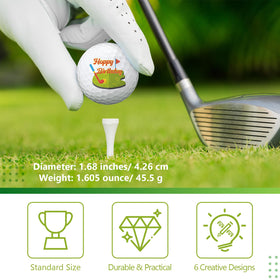 Threan golf ball diameter 1.68 inches standard size for play and collection