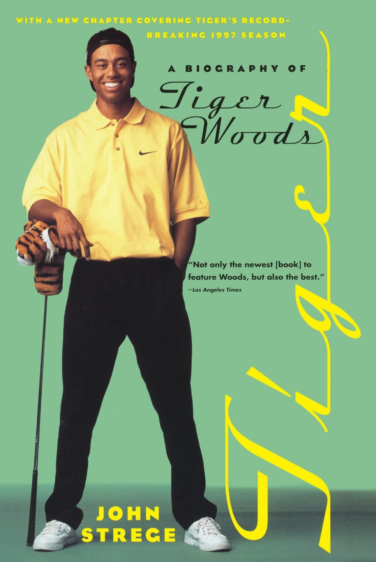 Three Rivers Press Tiger Woods biography cover, offering a deep look at the golfer's rise to fame.