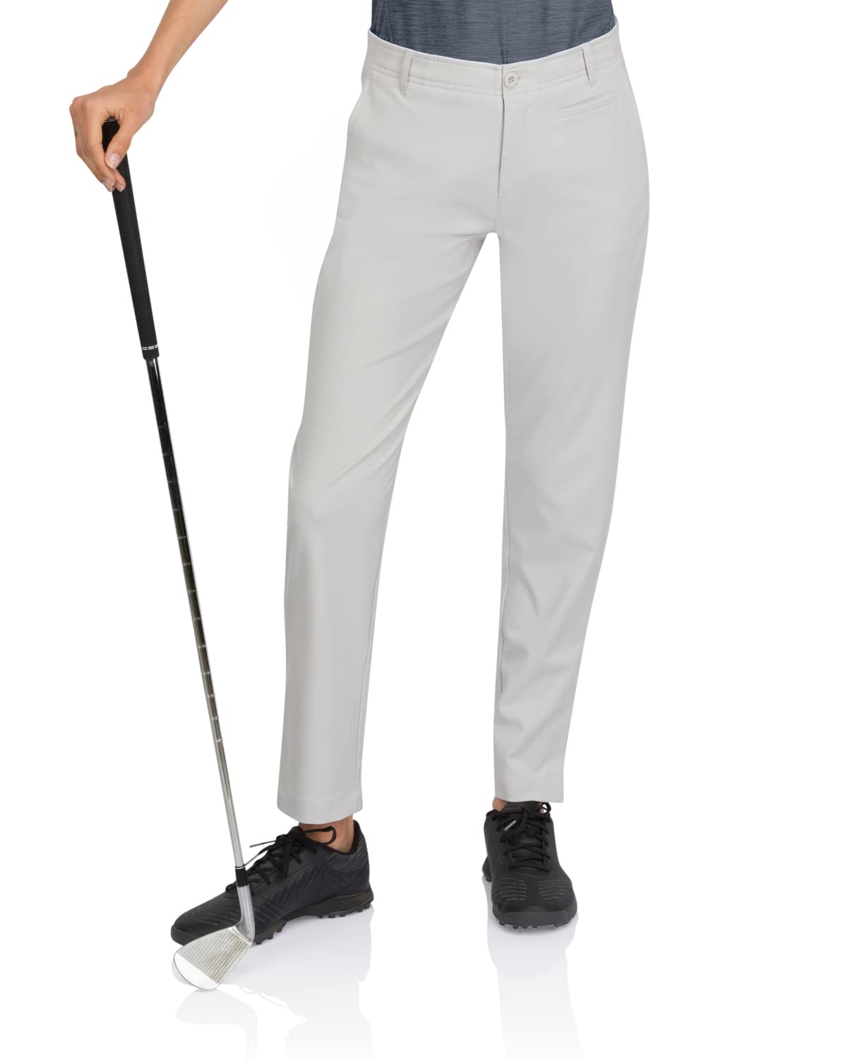 Three Sixty Six pants ankle-length over golf shoes enabling unrestricted swing