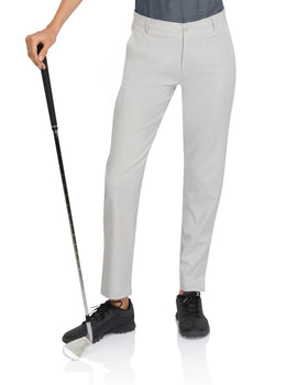 Three Sixty Six pants ankle-length over golf shoes enabling unrestricted swing
