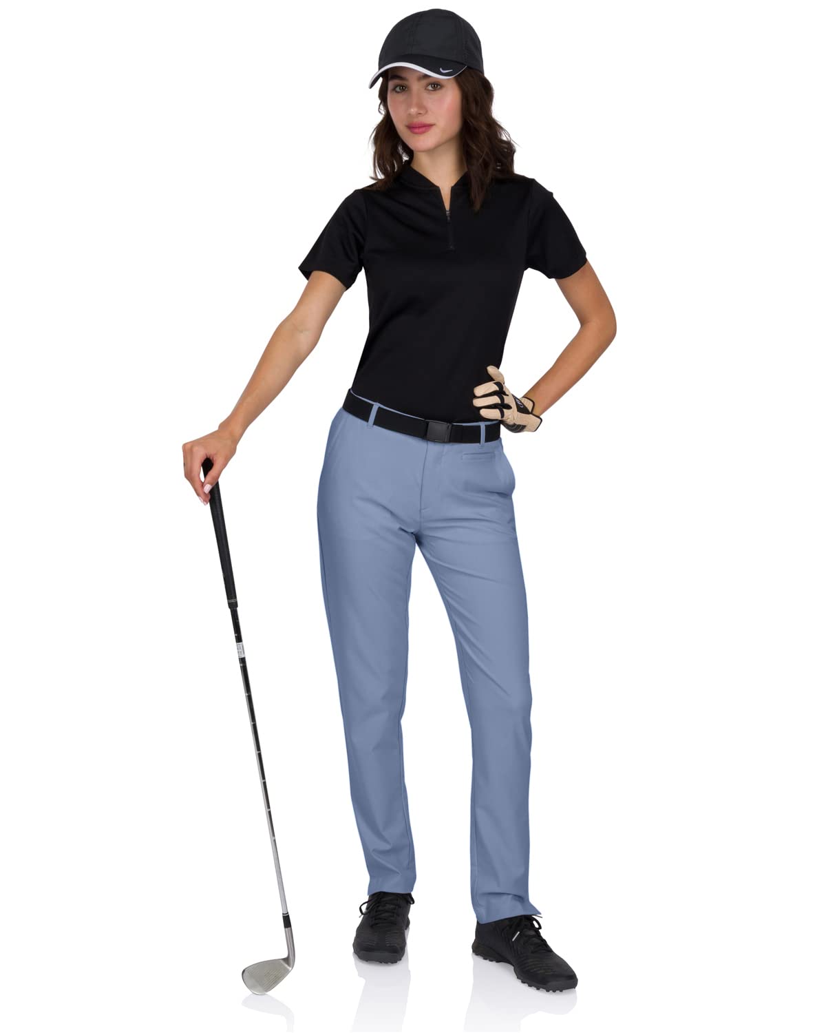 Three Sixty Six women's golf pants featuring four-way stretch for smooth swings.