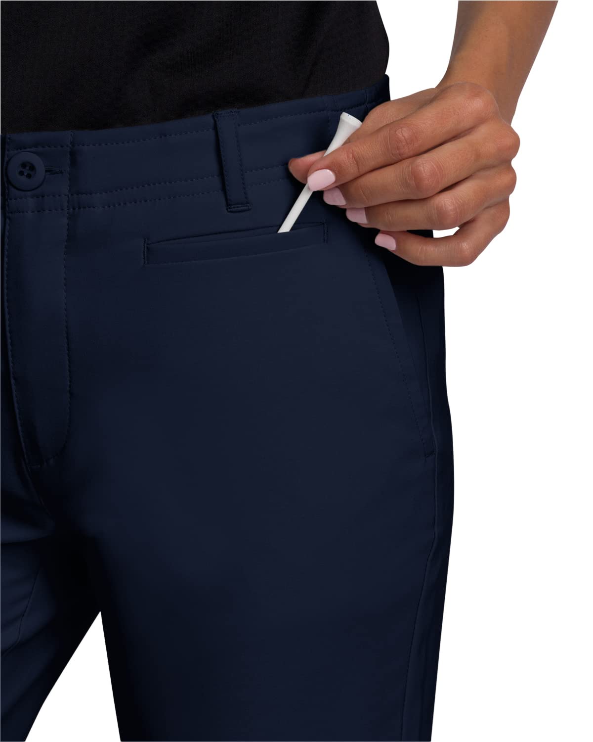Three Sixty Six pants feature anti-odor technology for long rounds.