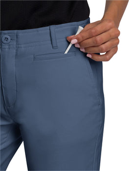 Three Sixty Six women's quick dry golf pants 4-way stretch demonstrated during a swing