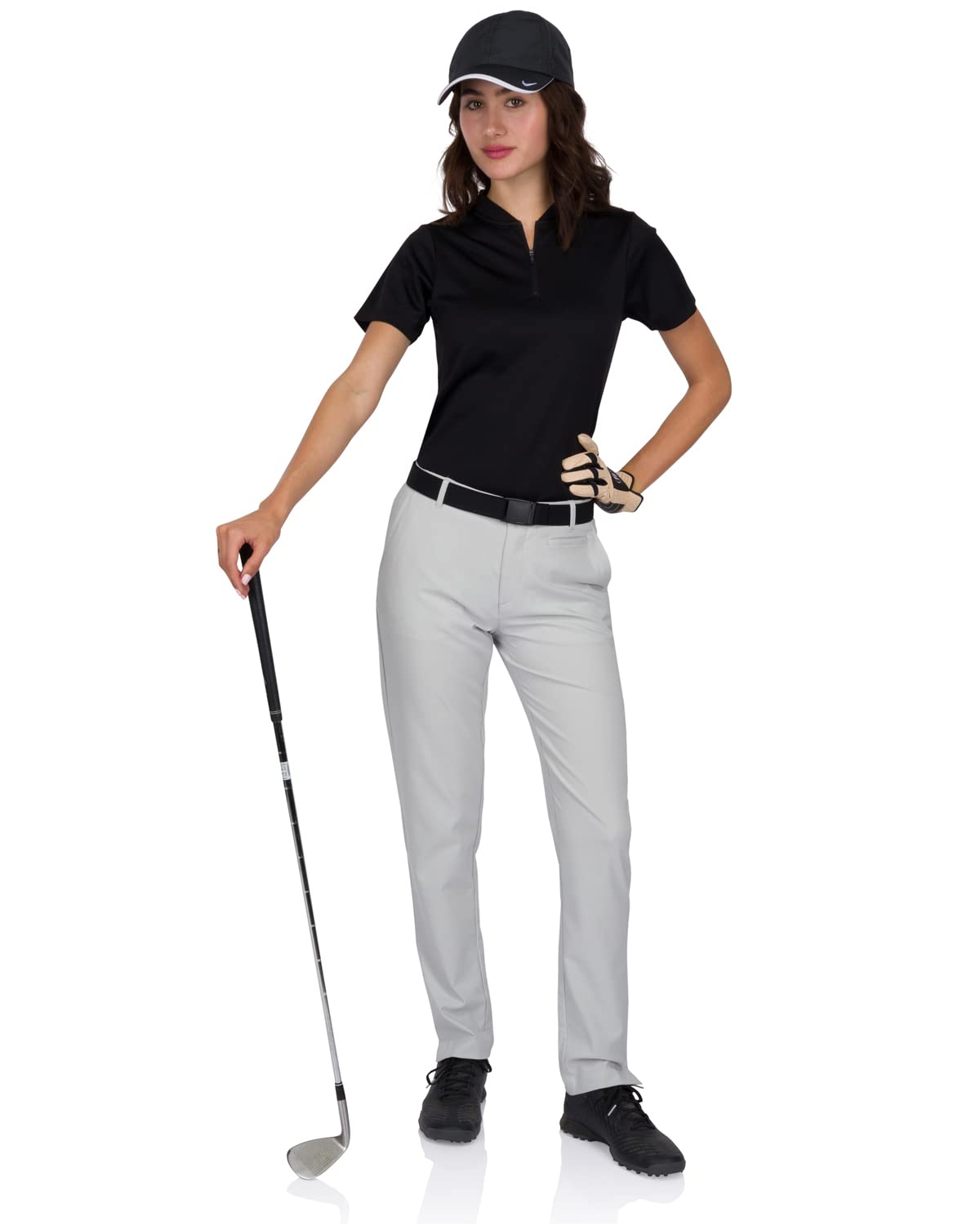 Three Sixty Six women's quick dry golf pants pocket-detail highlighting convenient storage for tees and glove