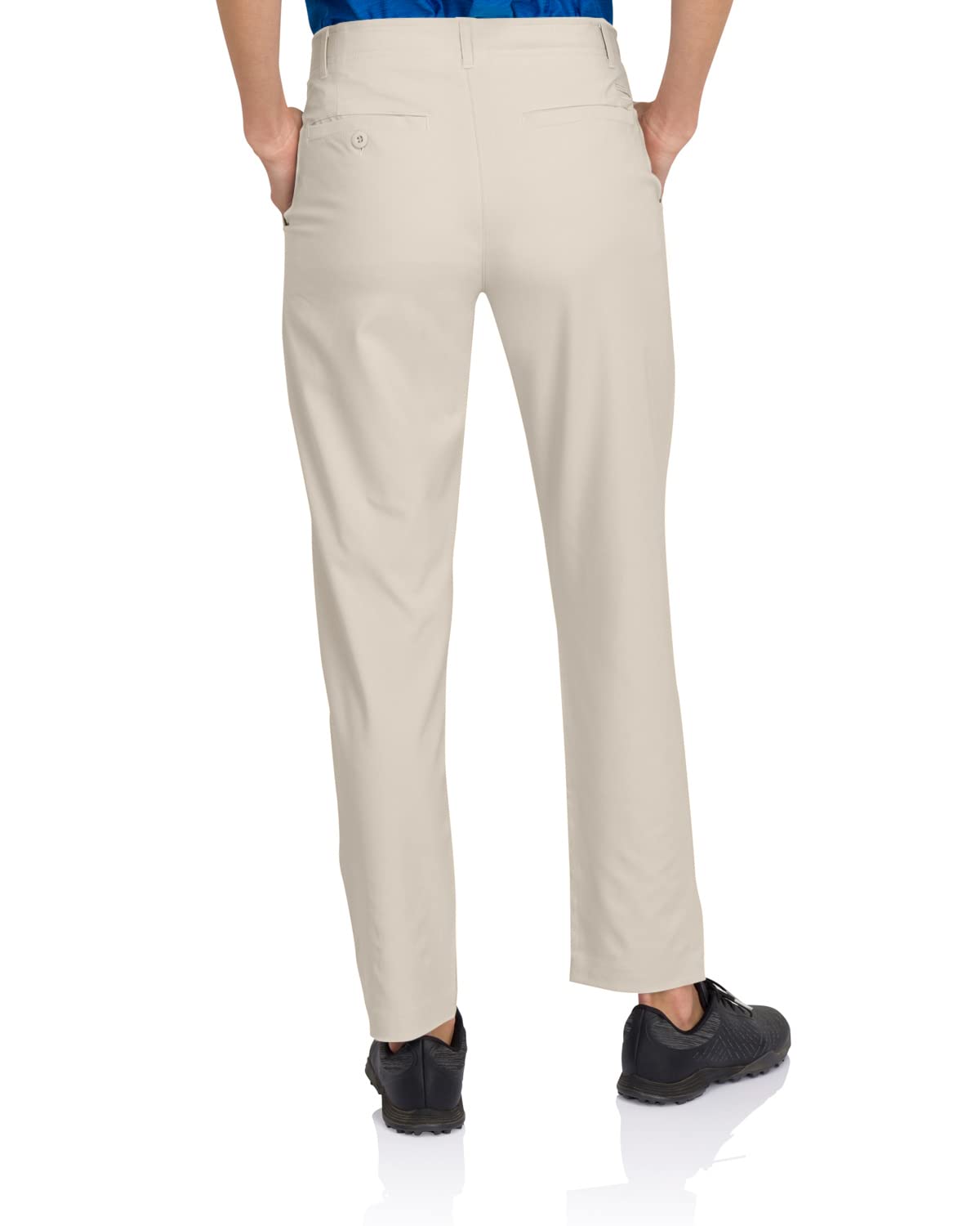 Three Sixty Six side-split hem over golf shoes for secure fit.