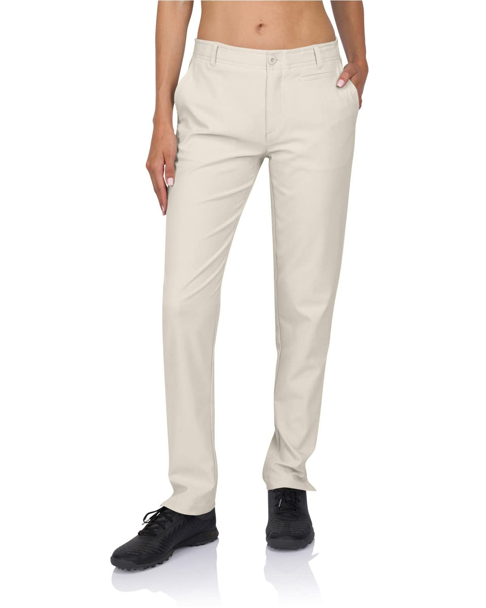 Three Sixty Six women's quick dry golf pants with side split hem for an on-course fit