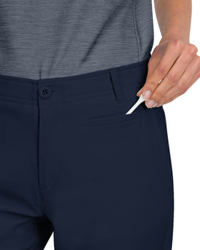 Three Sixty Six Golf Links ankle pants back view, streamlined silhouette