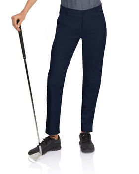Three Sixty Six Golf Links ankle pants front view, comfortable swing ready