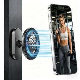 THVCASRPG Dual Magnetic Gym Phone Holder base attachment keeps your device accessible during lifts.