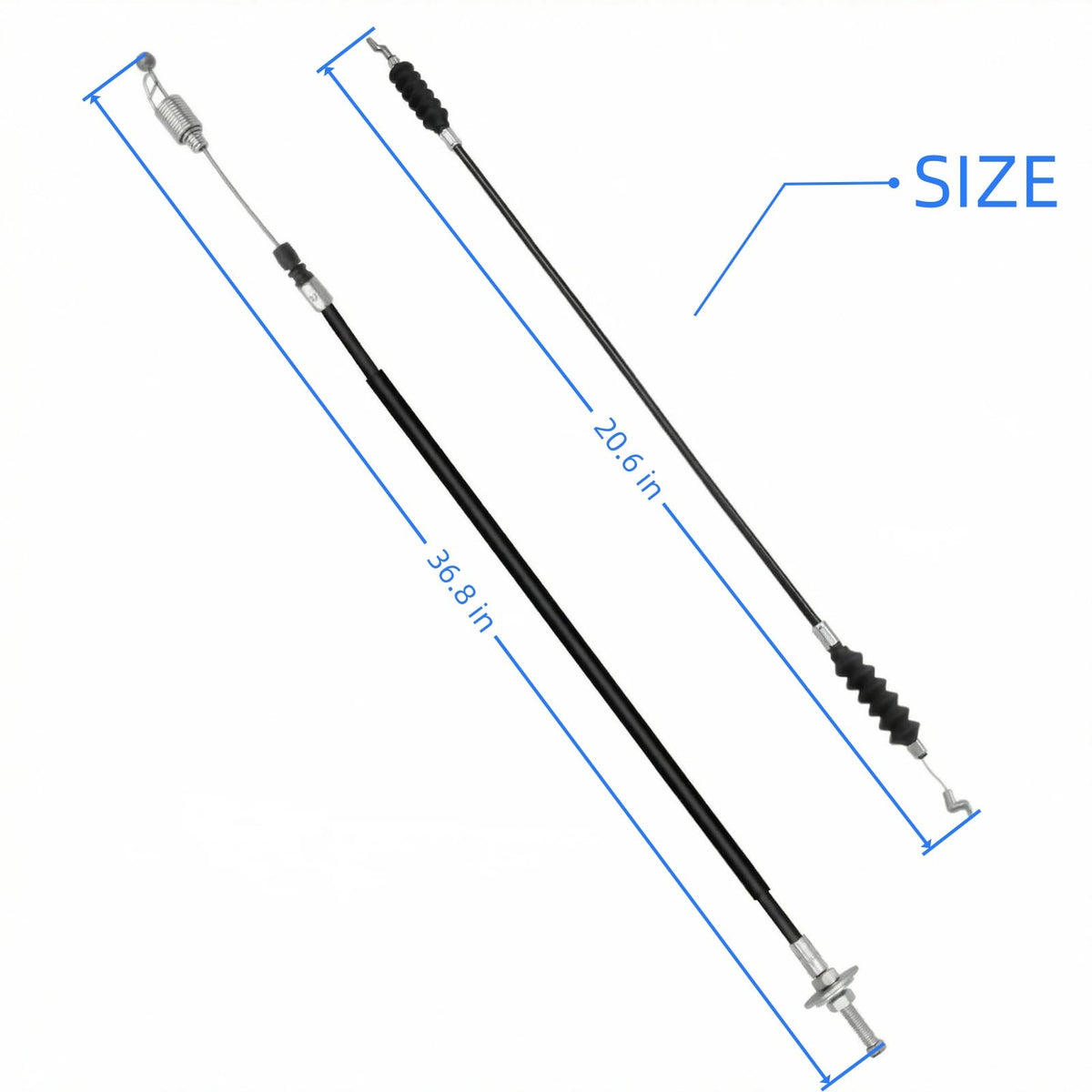 TIGYMSD accelerator cable close-up shows copper core durability.