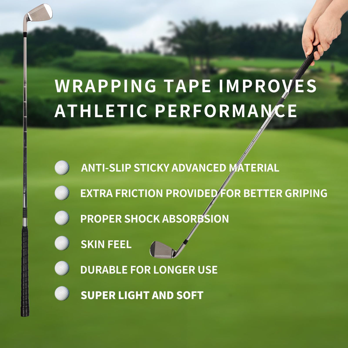 TIJYSH wrap tape highlighting cushioning and comfort on the grip.