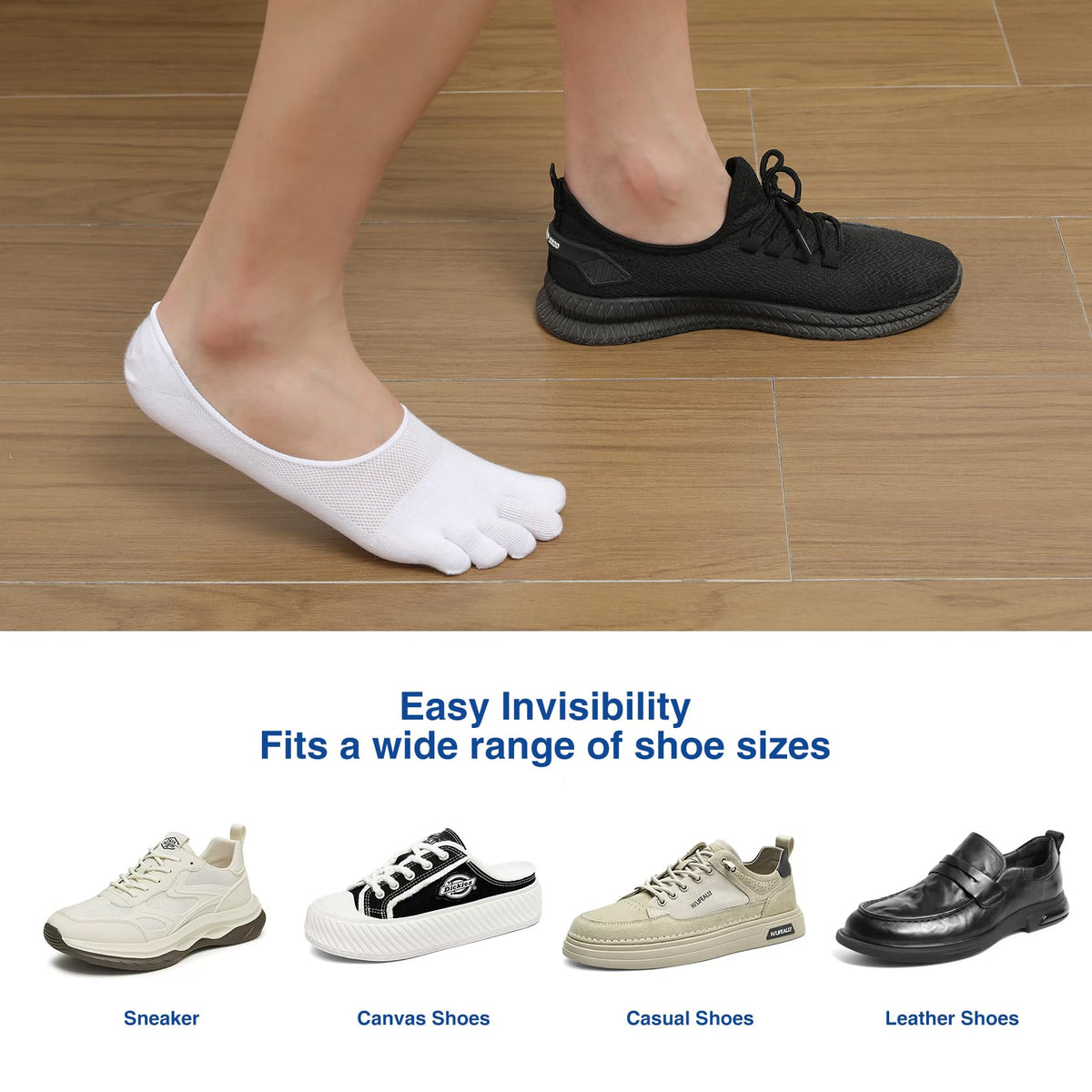 TikMox invisible design socks suit any casual or formal outfit.