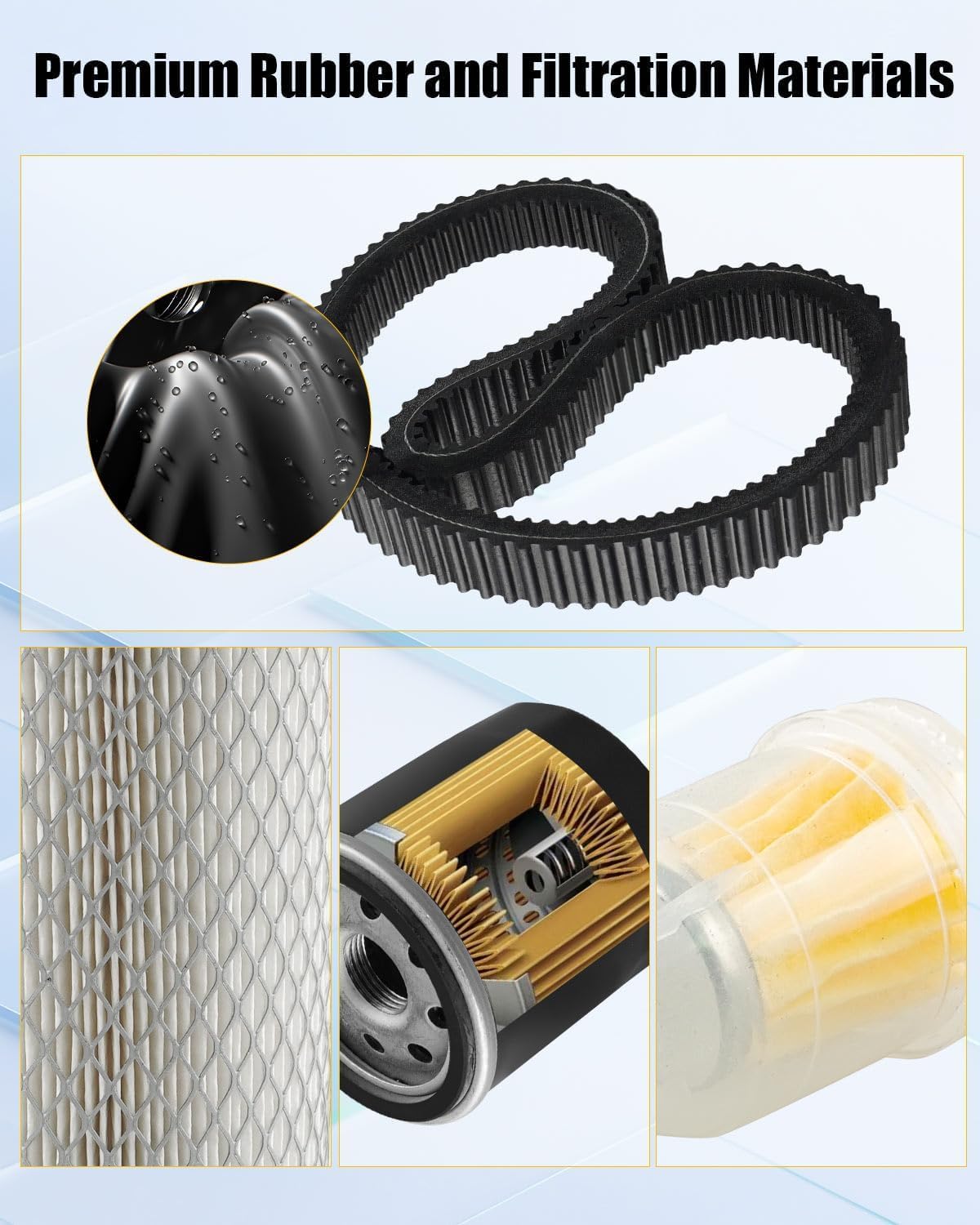 TikScience drive belt assembly illustrates durable, high-performance components for smoother engine operation.