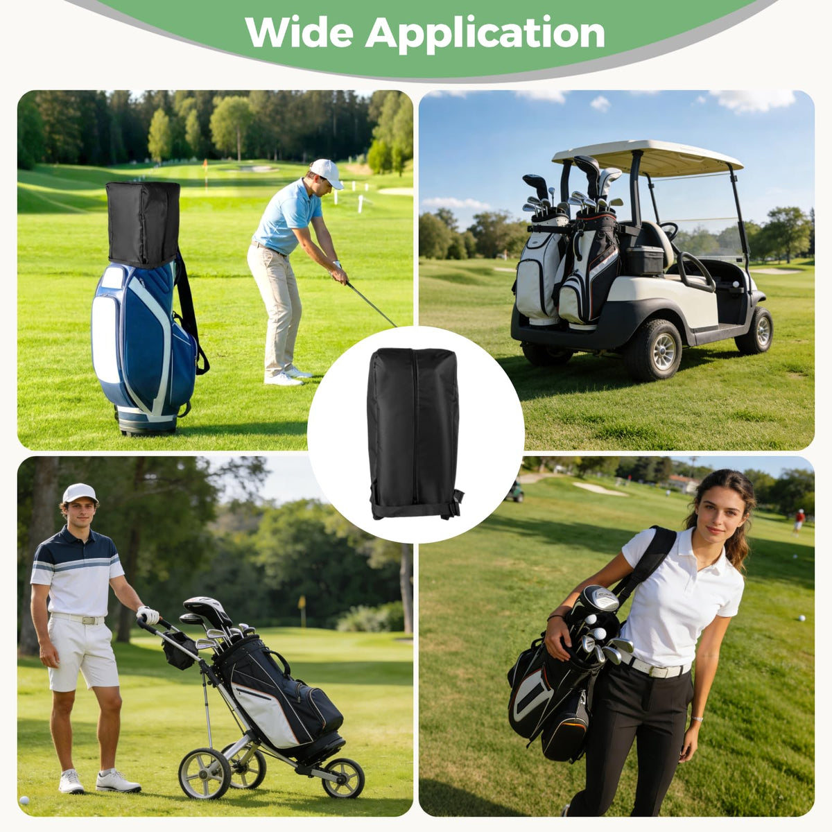 TIMCORR golf bag cover foldable design for compact storage.