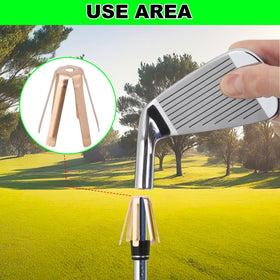 Tinoyal brass shims in six-leg design emphasizing stability during swing.