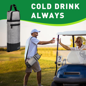 Tirrinia cooler bag shows capacity for four 330ml cans for rounds