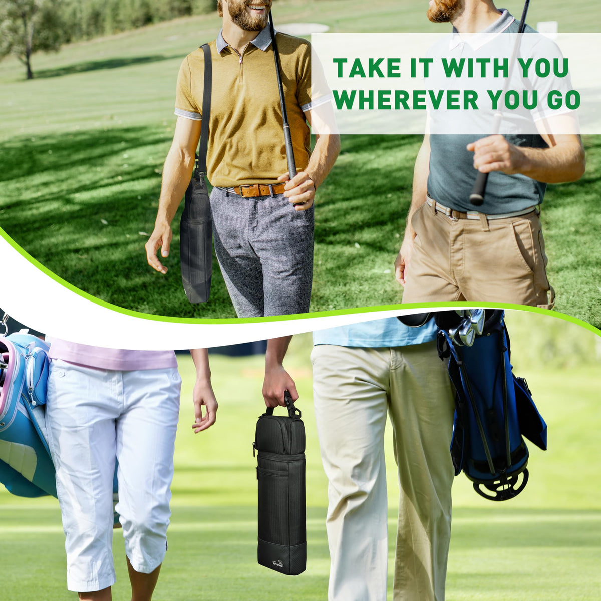 Tirrinia golf cooler bag lightweight and compact design onyx