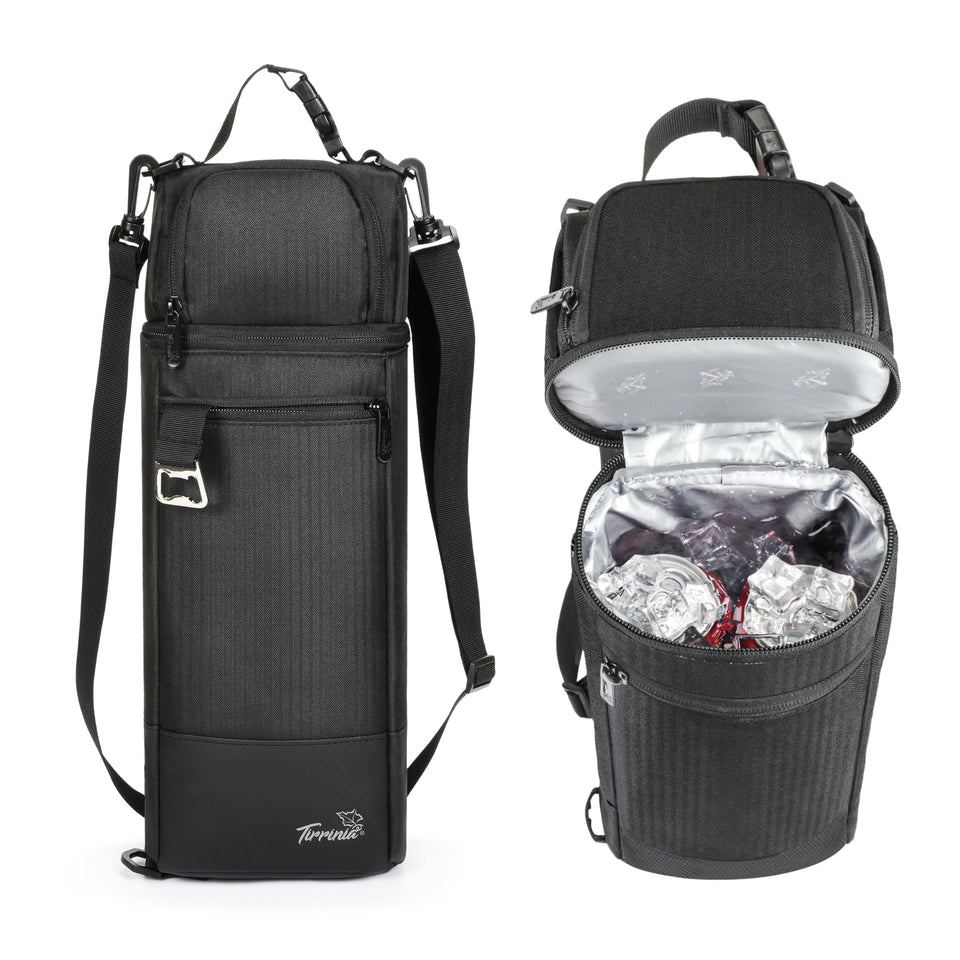 Tirrinia golf cooler bag on cart keeps drinks cold during a round