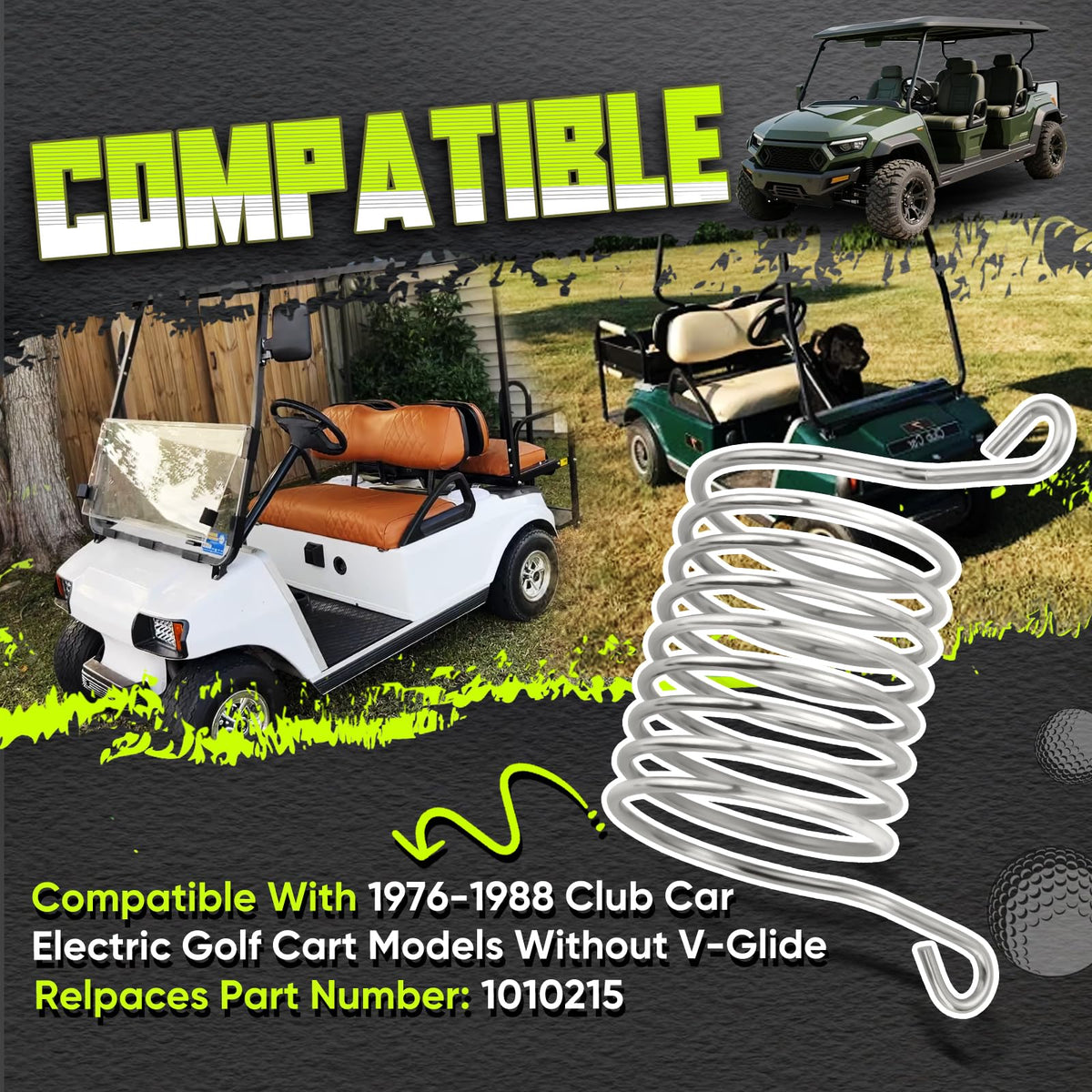 Titaniarm resistor assembly installation view showing seamless Club Car compatibility