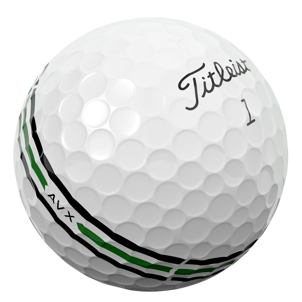 Titleist AVX soft-feel golf ball demonstrating greenside control.